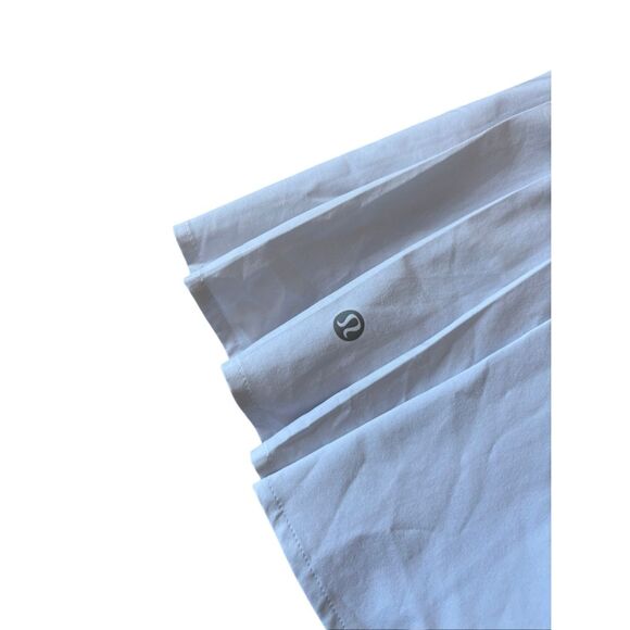 Lululemon Side Pleat High Rise Tennis White Skirt Skort size 10 White Athletic - Picture 11 of 12